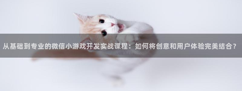 沐鸣娱乐2手机下载官网：从基础到专业的微信小游戏开发实战课程：如何将创意和用户体验完美结合？
