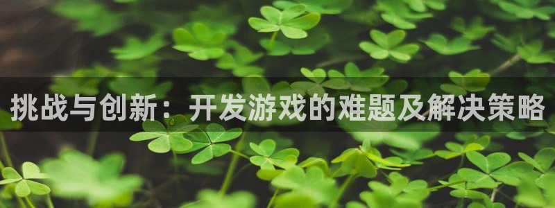 沐鸣娱乐2如何找回密码：挑战与创新：开发游戏的难题及解决策略